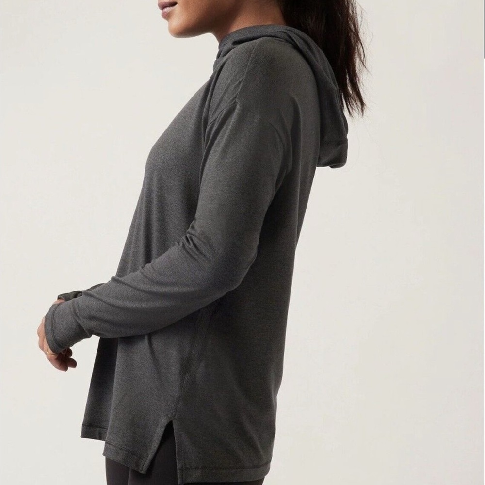 Athleta Uptempo Hoodie - S Tall - Black Heather NWT
